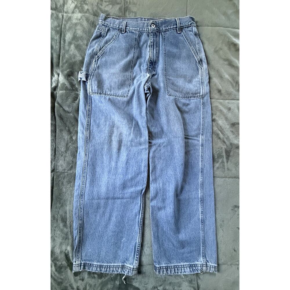 Vintage Levis Dry Goods Jeans 36x32 Carpenter Loose Skater Grunge Light Wash 90s